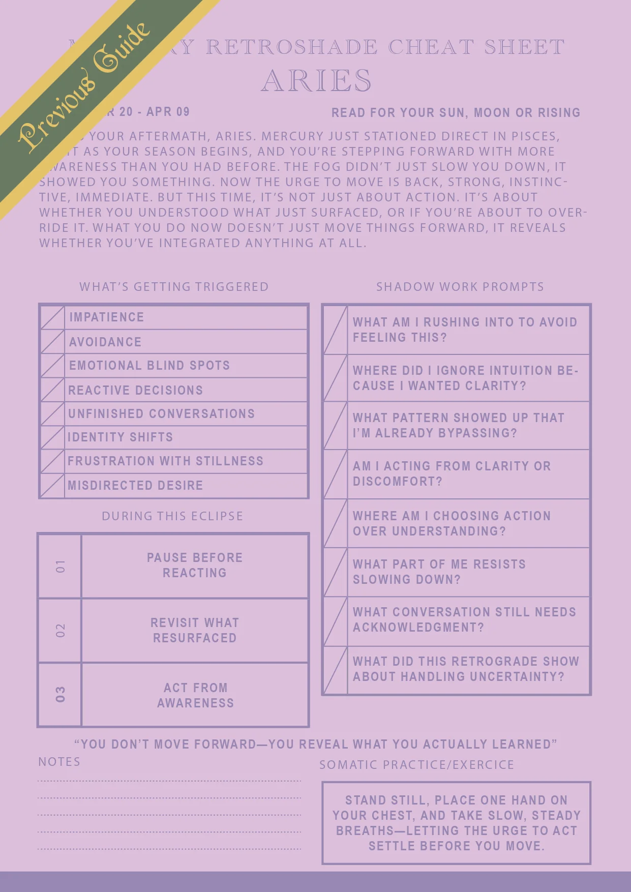 2026 Pluto Retrograde Cheat Sheet — Zodiac Edition - Image 4