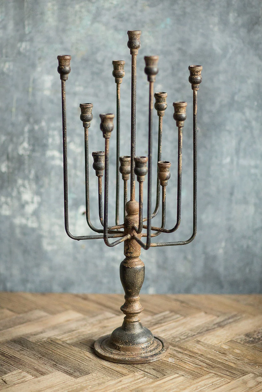 The Hydra Candelabra – Vintage 13-Flame Iron Centerpiece - Image 2