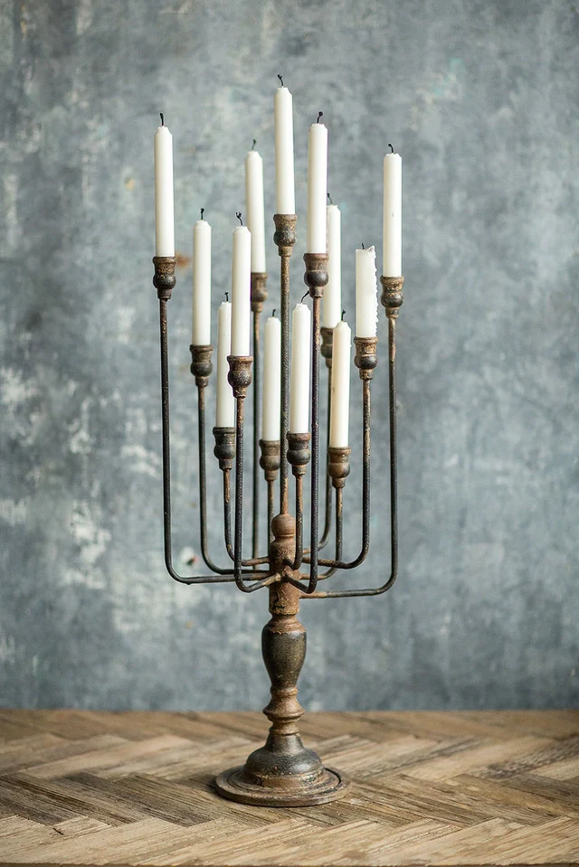The Hydra Candelabra – Vintage 13-Flame Iron Centerpiece - Image 3