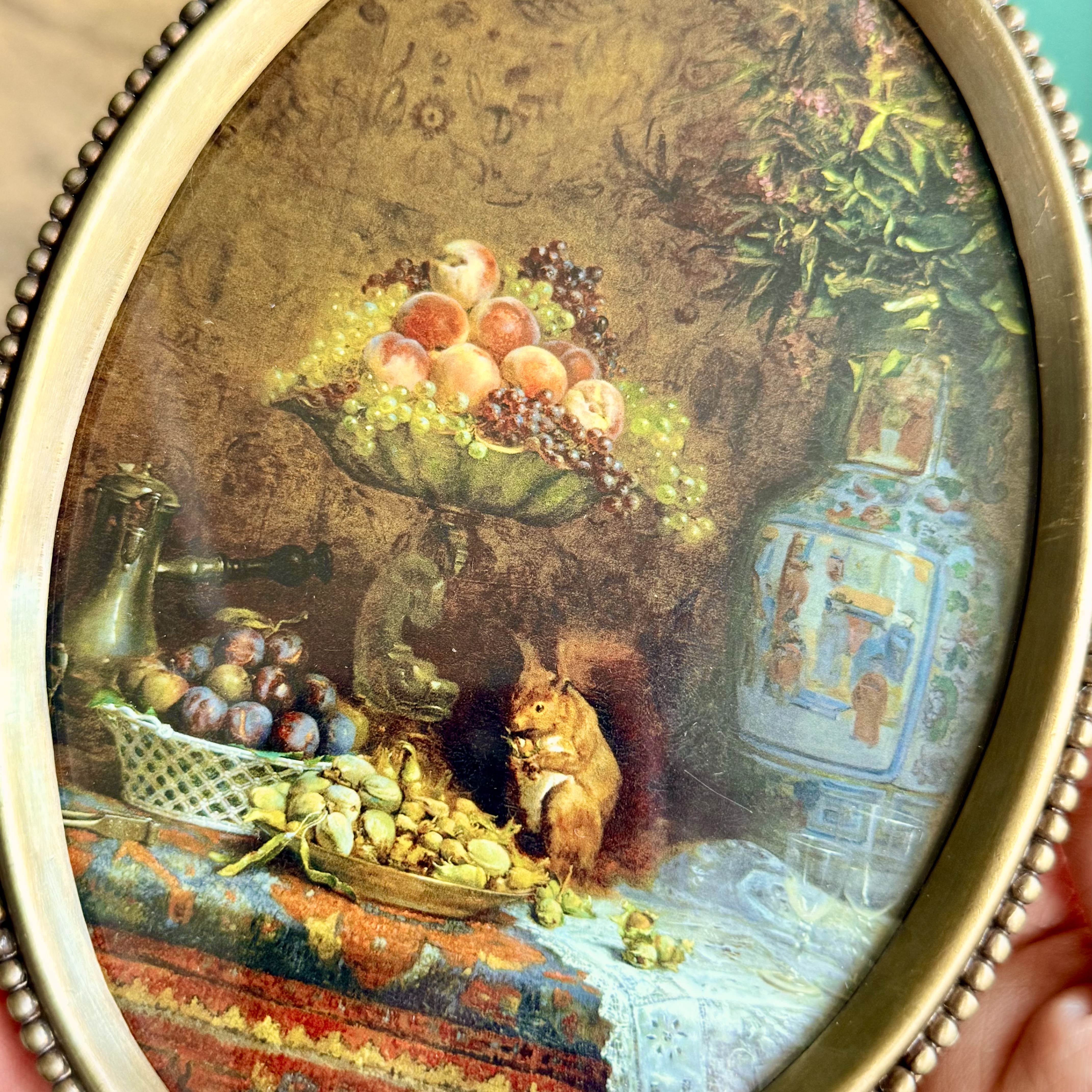 Mystic Harvest Still Life – Framed Antique-Style Painting - Image 5