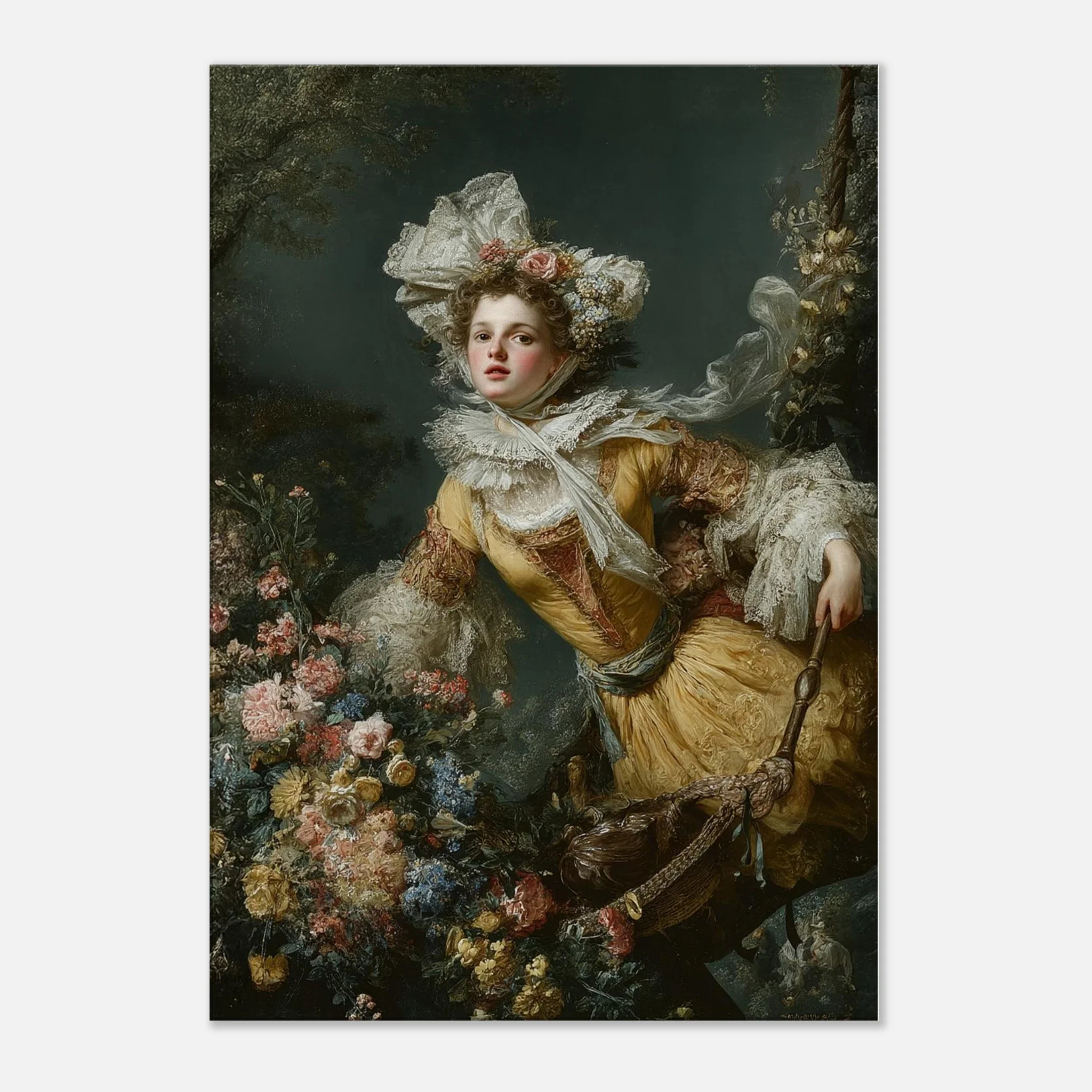 The Floral Swing - Canvas Art Print - Image 3
