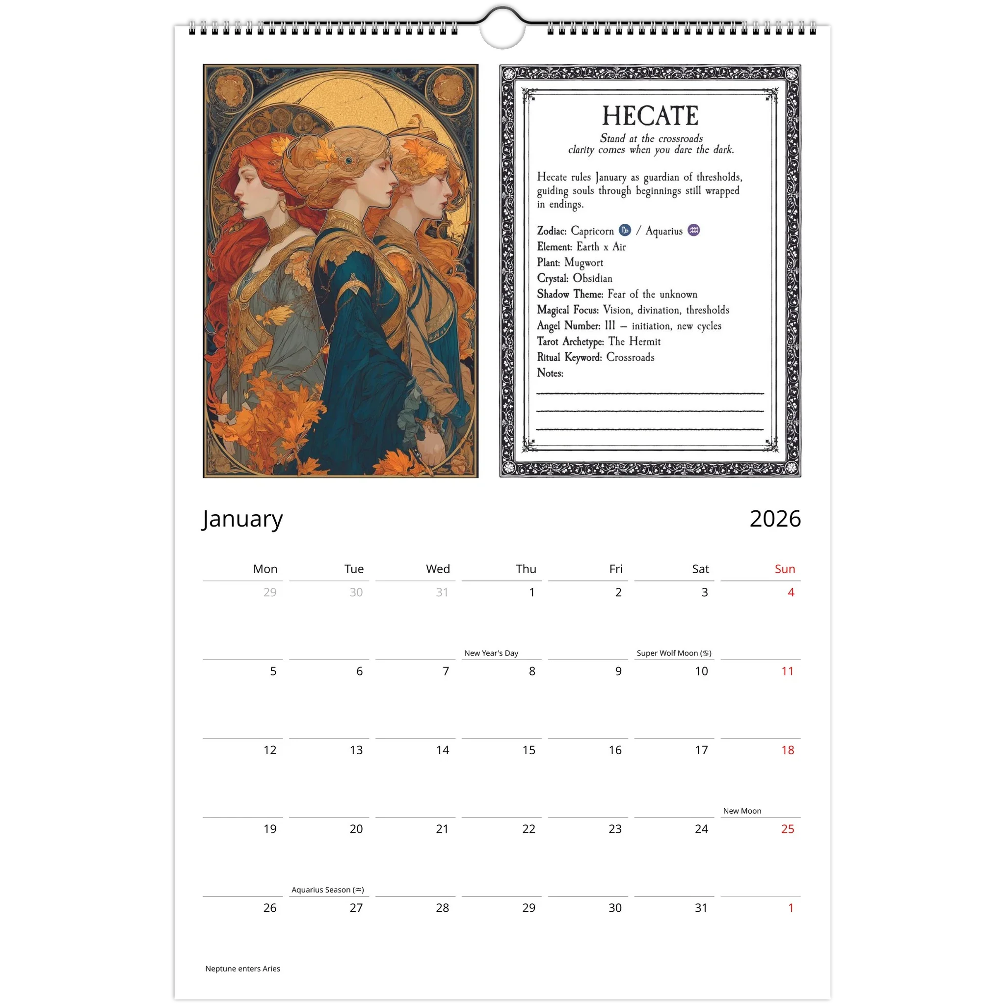 Witch's Almanac Calendar - 2026 - Image 4