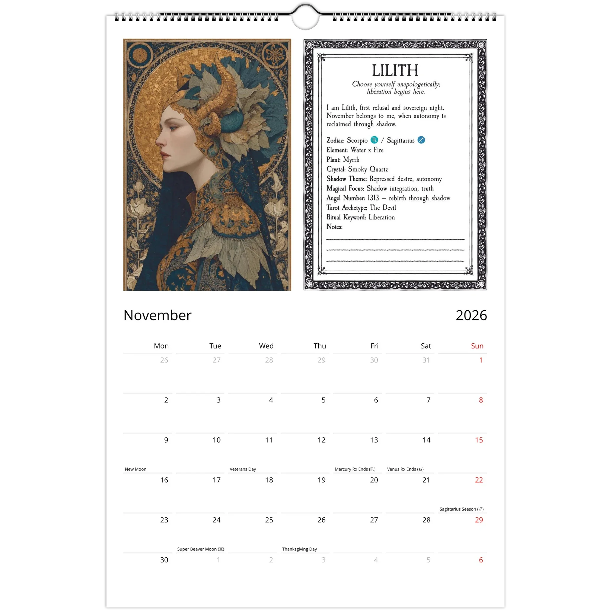 Witch's Almanac Calendar - 2026 - Image 7