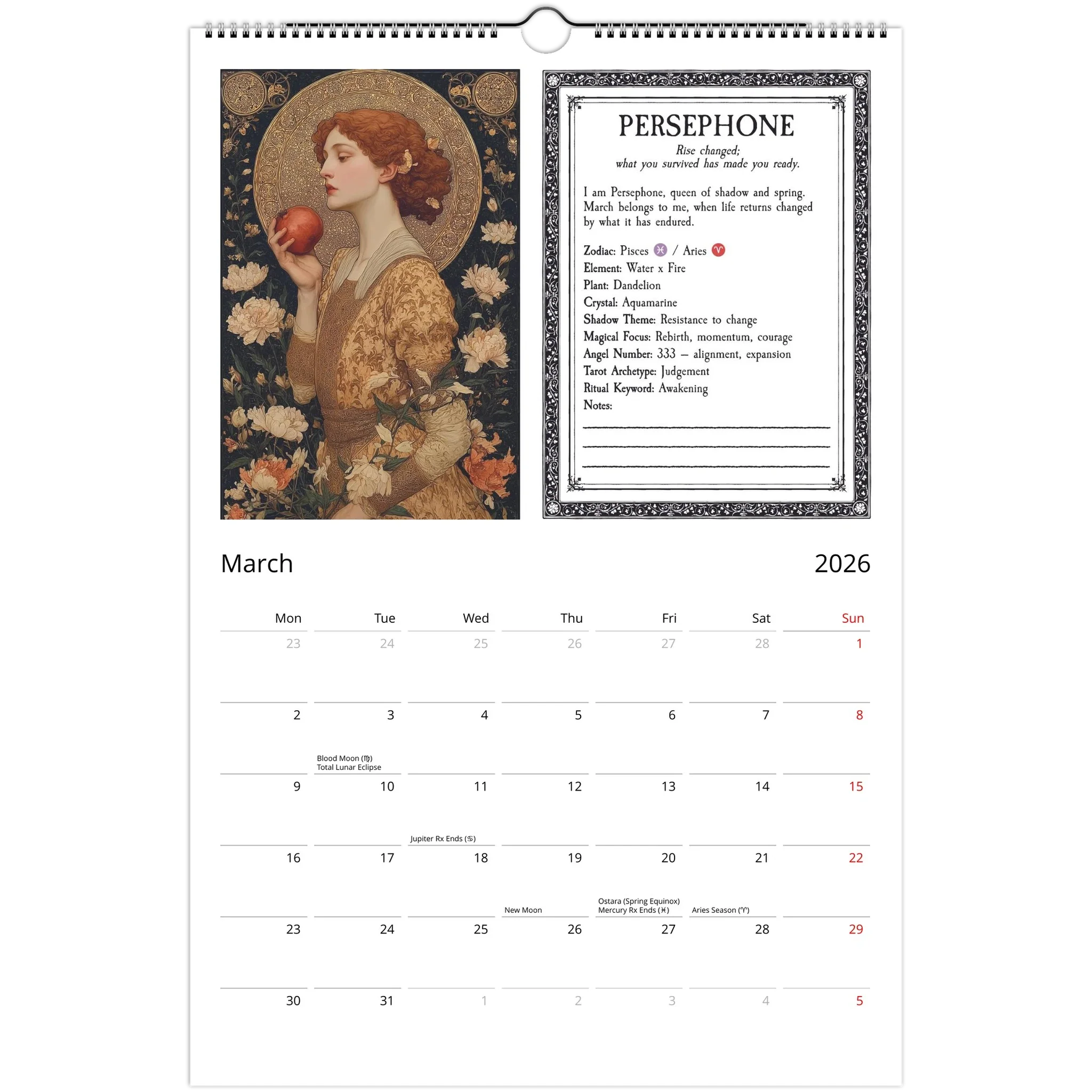 Witch's Almanac Calendar - 2026 - Image 8