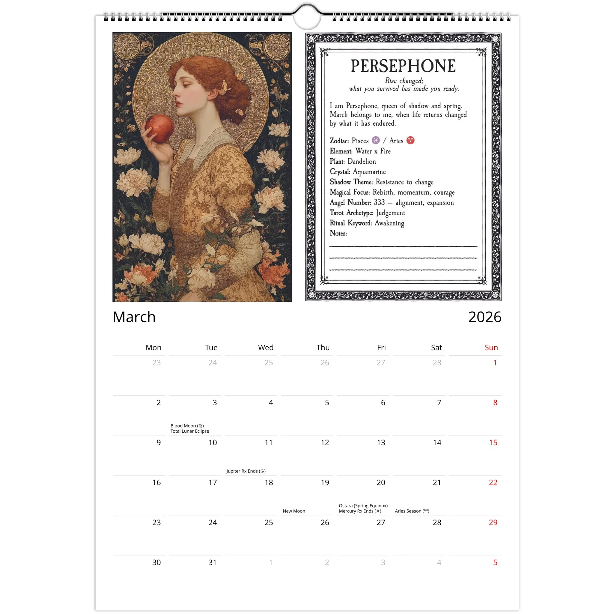 Witch's Almanac Calendar - 2026 - Image 5